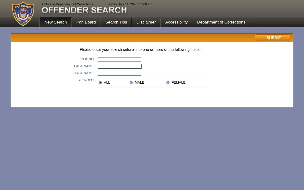 CDOC offender search for Alamosa County released inmate records